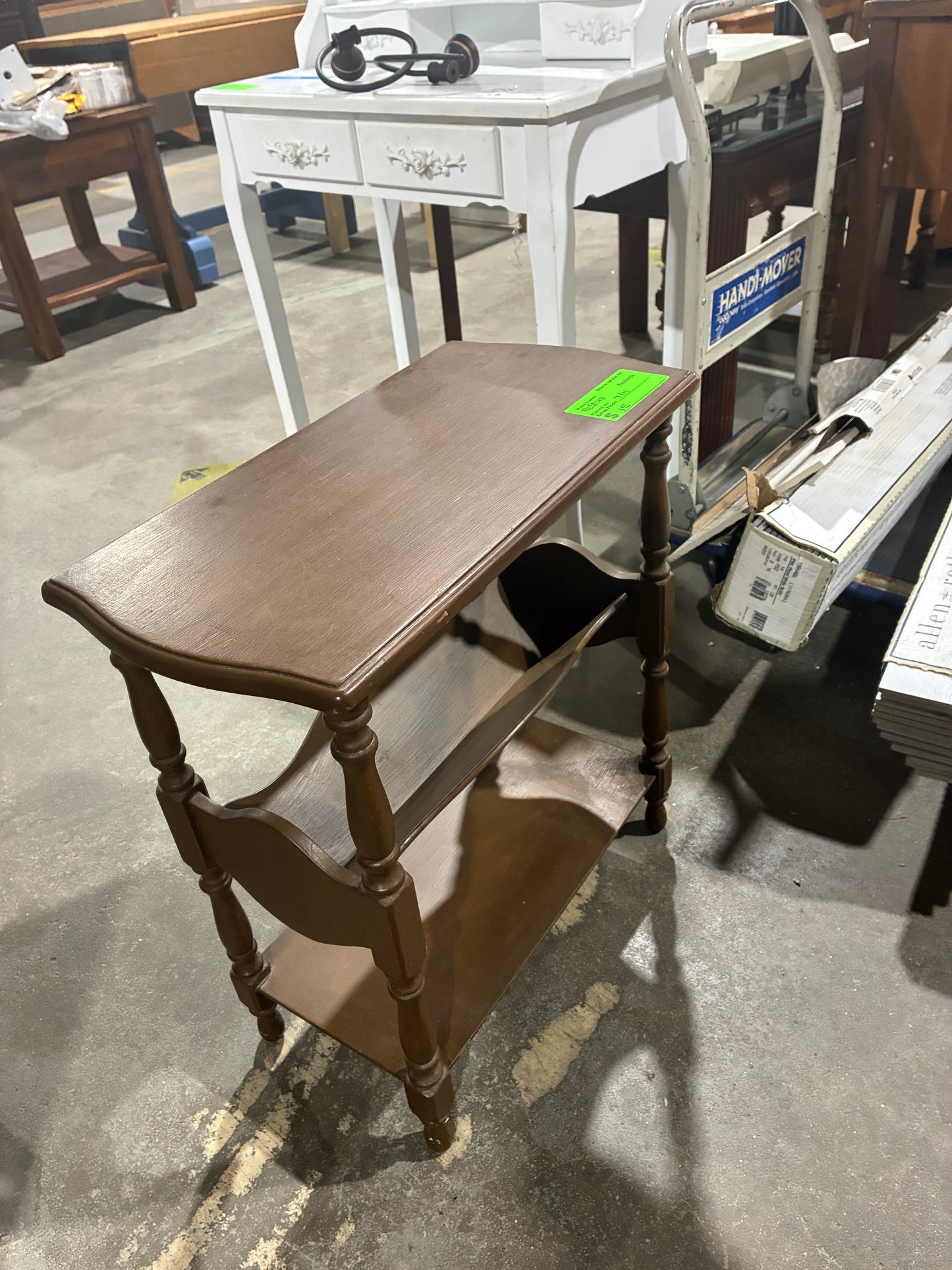 Traditional Wooden Magazine Rack End Table