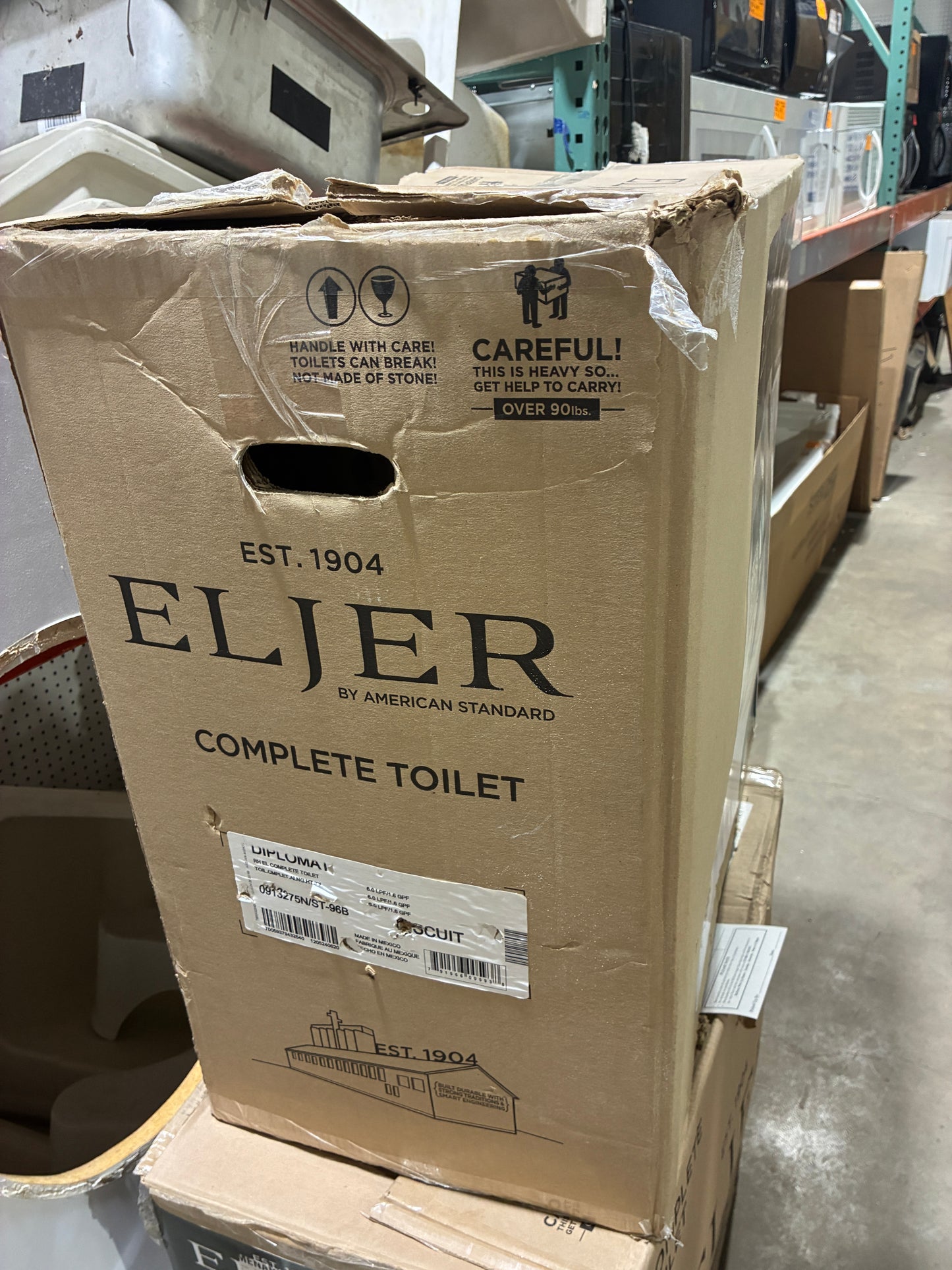 Eljer Diplomat Tall Height Complete Toilet – Biscuit