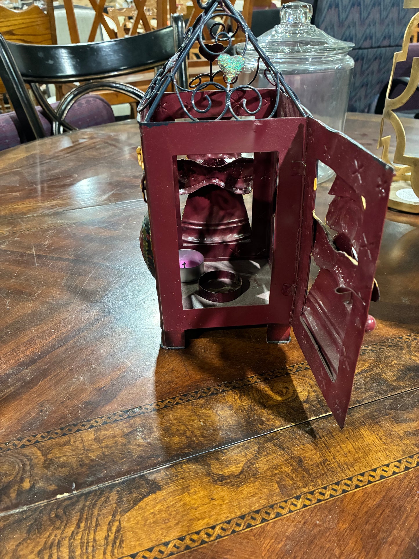 Heart & Angel Decorative Metal Lantern Candle Holder