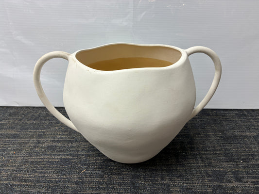 Arhaus Calixte Double Handle Decorative Ceramic Vessel