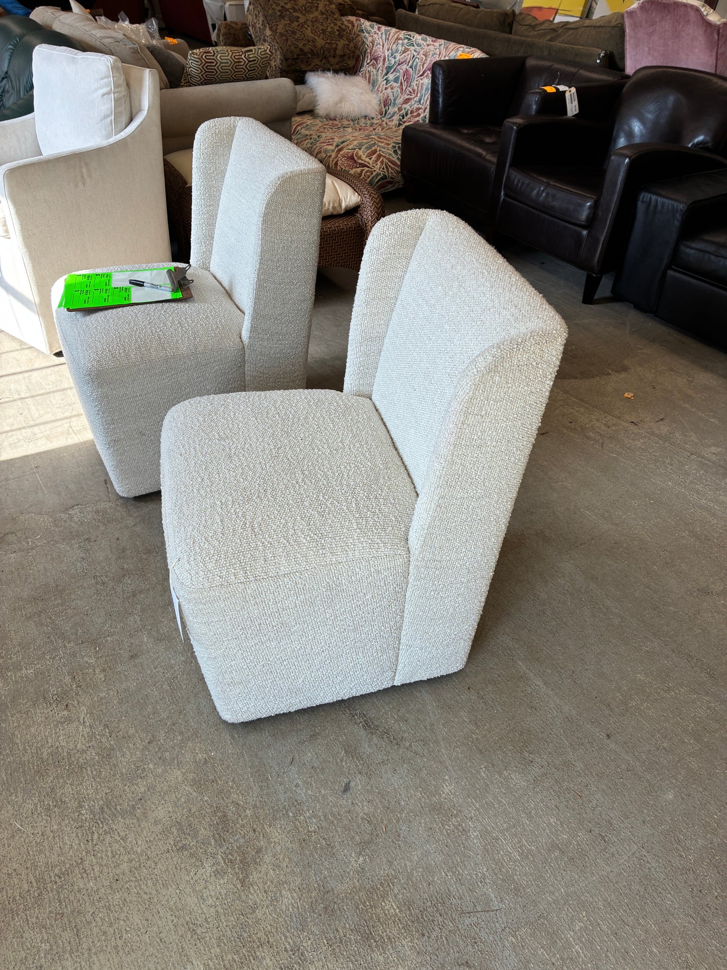 Arhaus Mila Merino Pearl Dining Chair