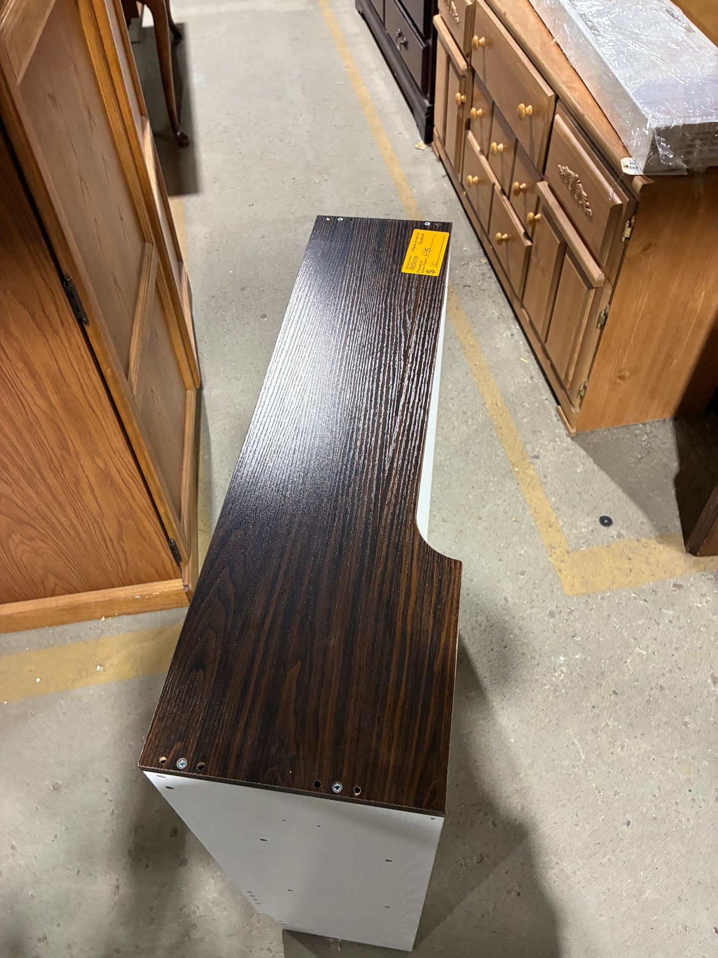 Compact Two-Tone Storage with Shelving