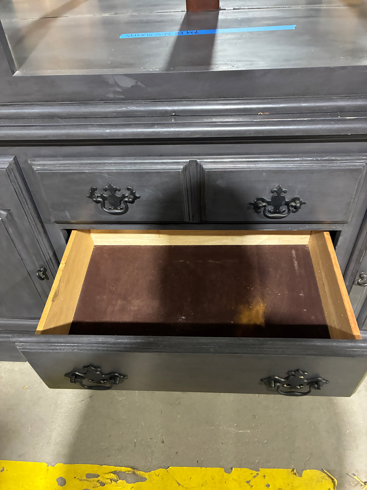 Black Lighted China Cabinet & Display Hutch