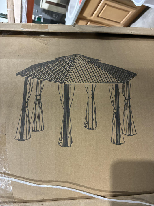 15' x 15' Steel Double Roof Gazebo Kit (3 boxes)