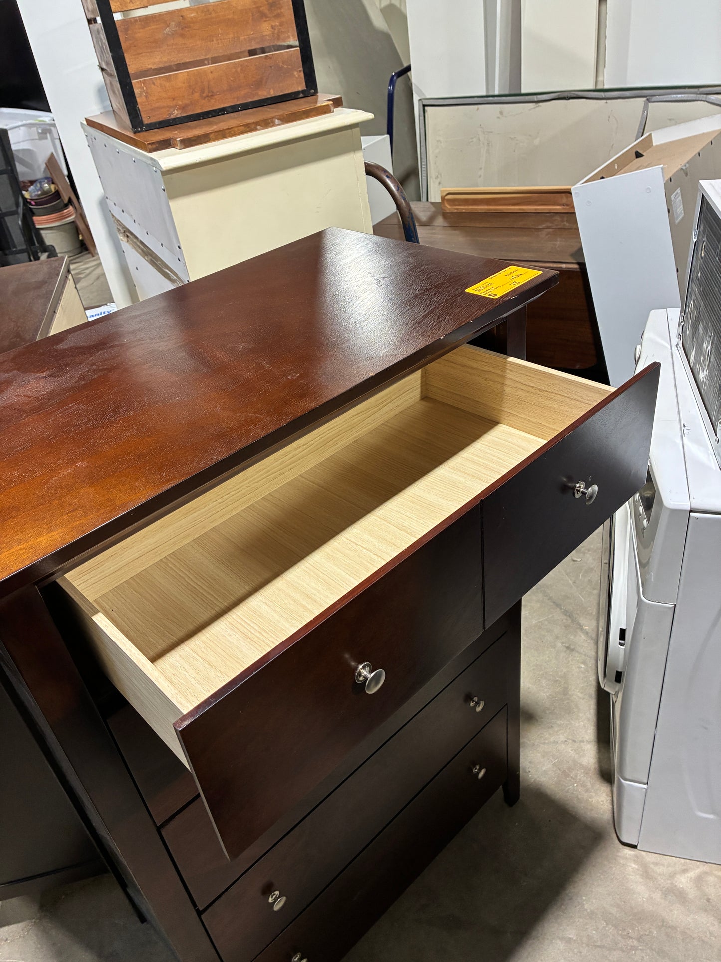 Dark Cherry 5-Drawer Chest Dresser