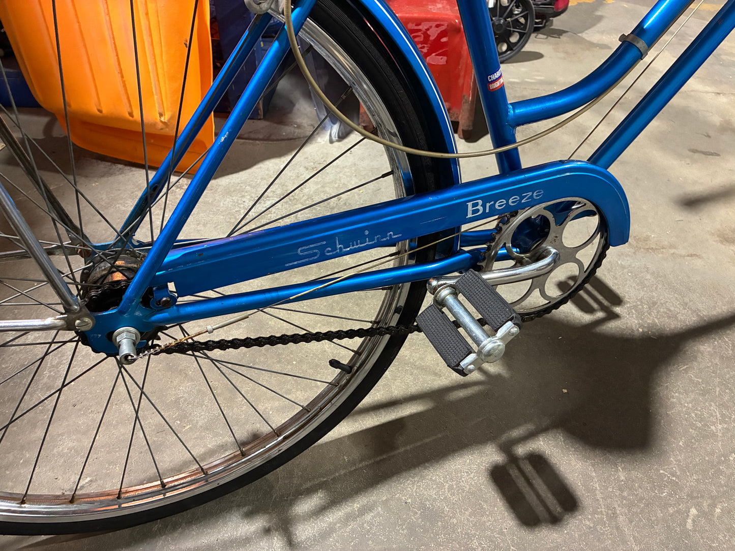 Vintage Blue Schwinn Cruiser Bicycle