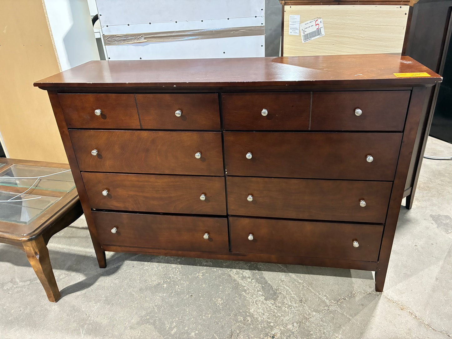 Dark Cherry 8-Drawer Dresser