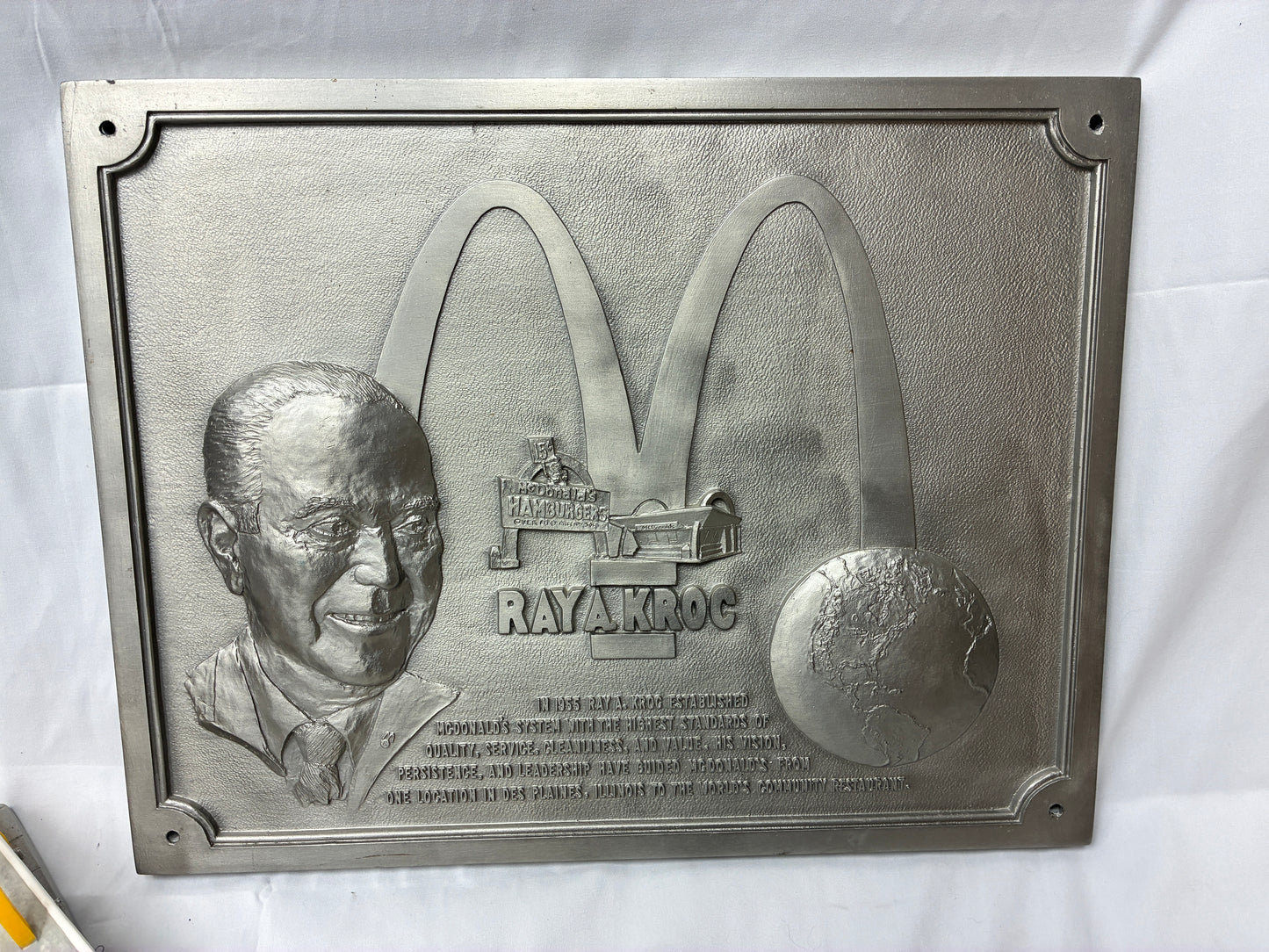 Vintage McDonald’s Ray Kroc Plaque & Memorabilia Set (1983)