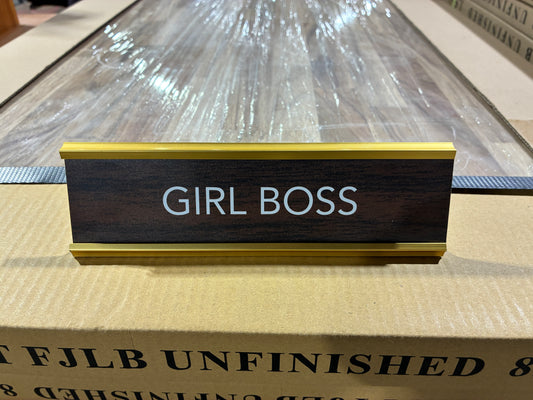 “Girl Boss” Desk Name Plate