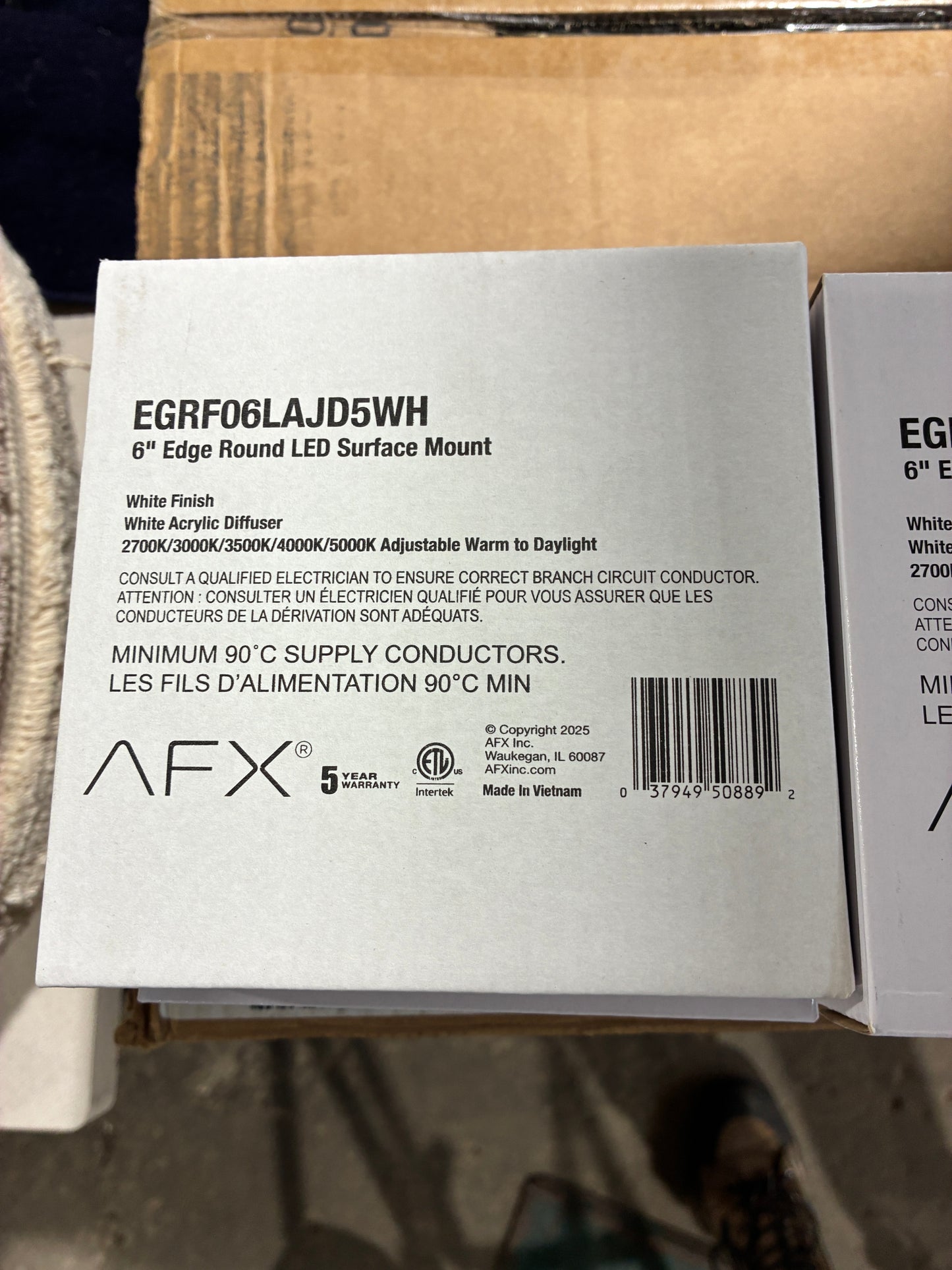 AFX 6" Edge Round LED Surface Mount Light (Adjustable Color Temperature)