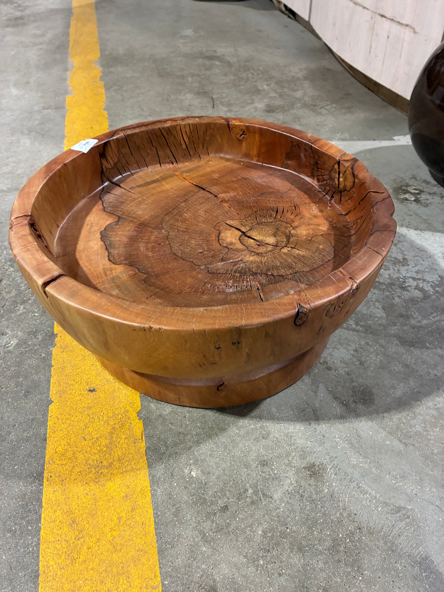 Arhaus Manu Natural Wood Low Bowl