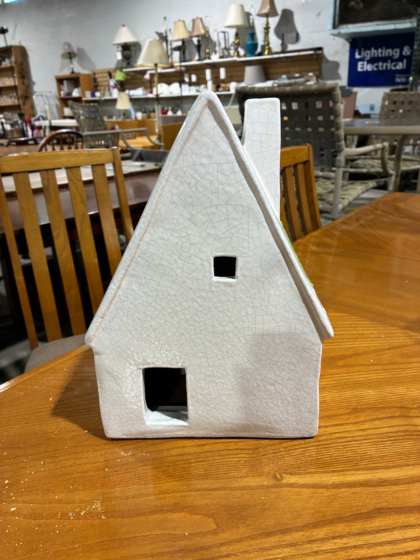 White Crackle Glaze Ceramic House Décor
