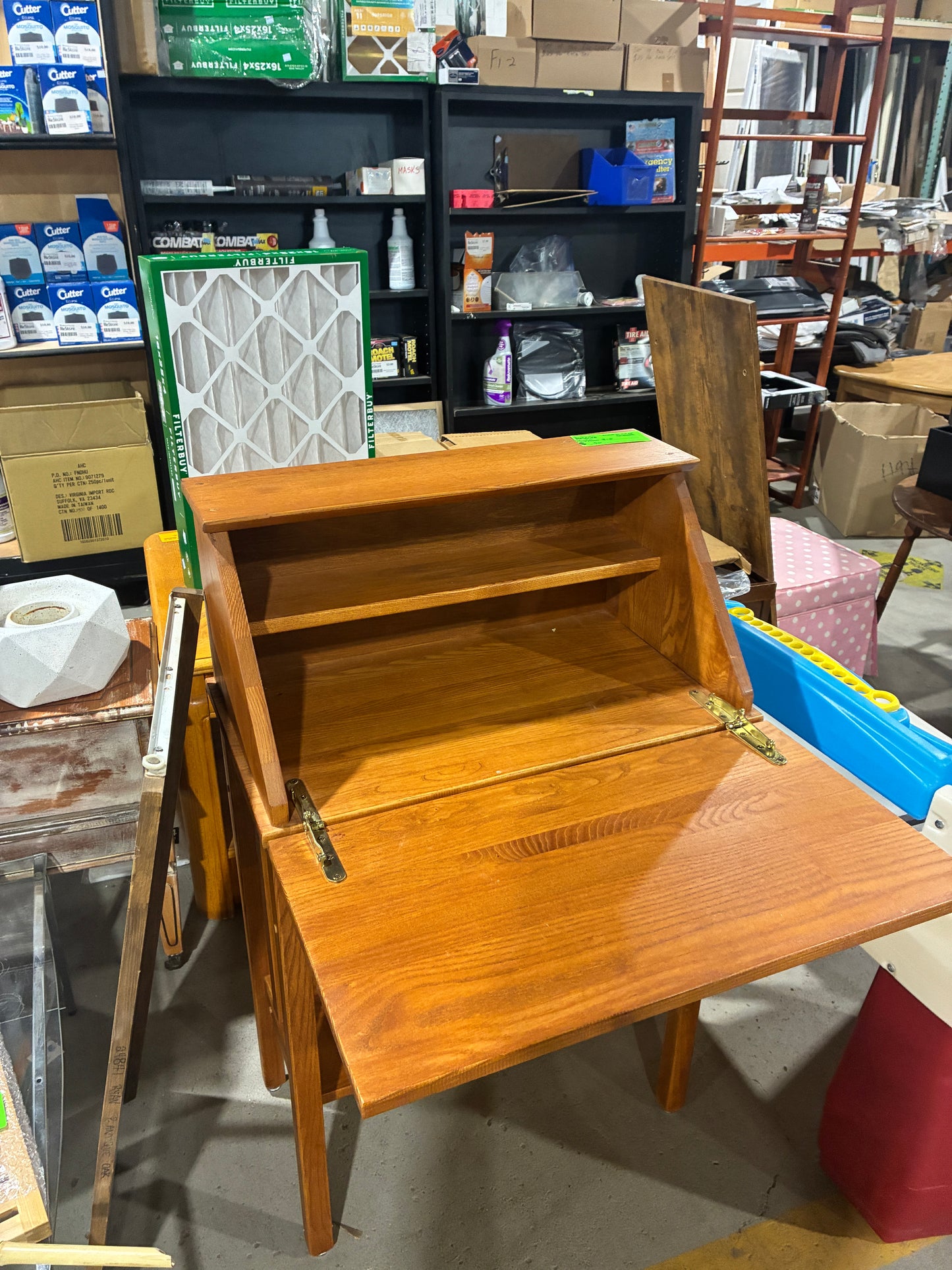 Solid Wood Secretary Desk