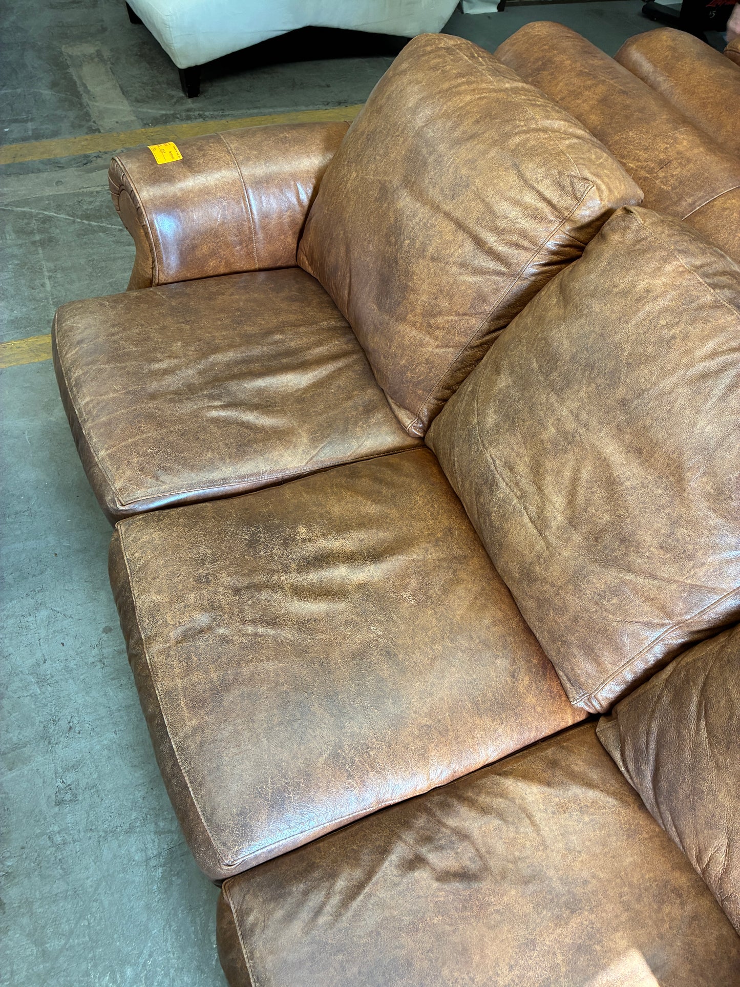 Alexander Julian Home Colours Brown Leather Sofa