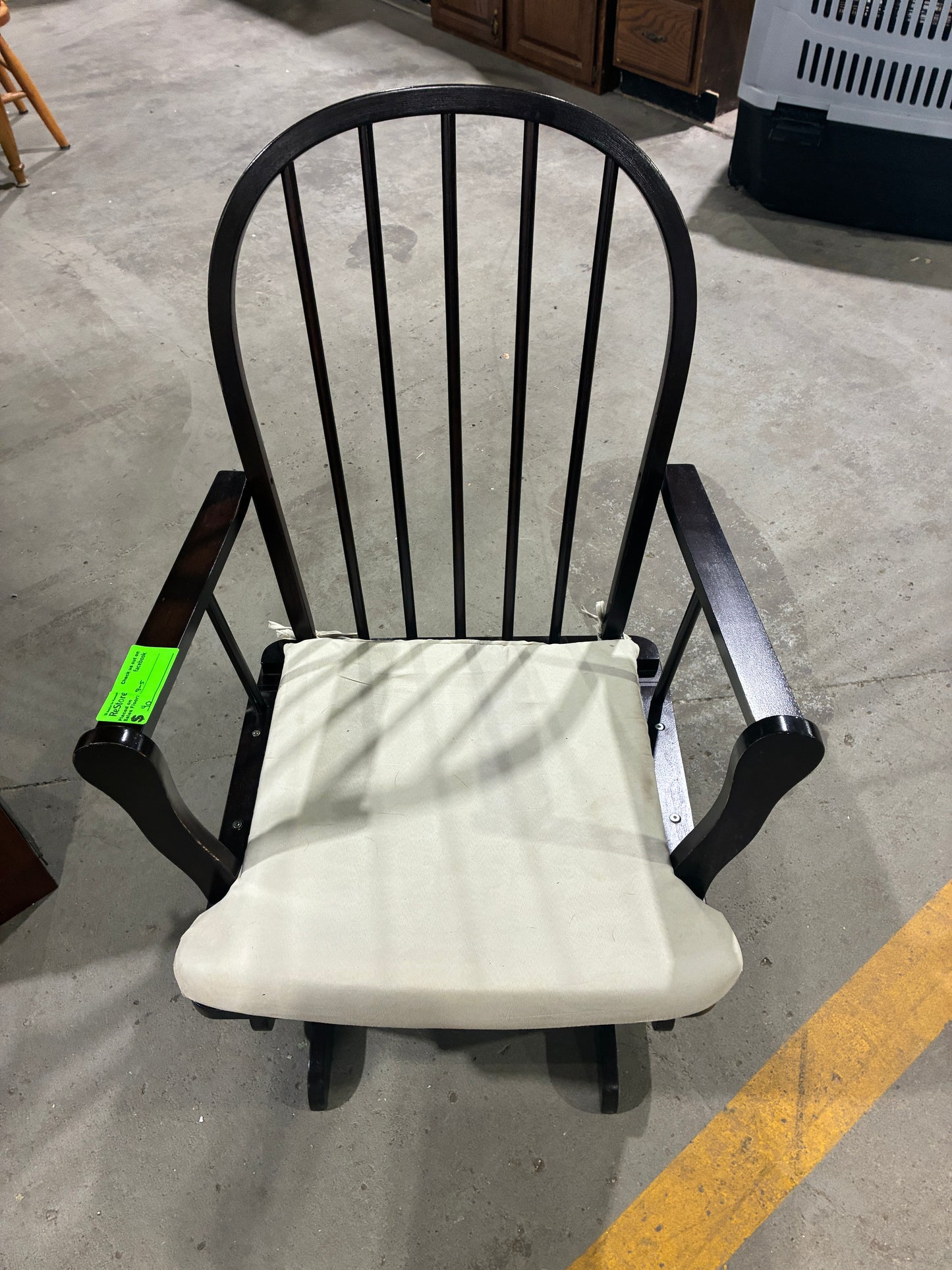Dark Wood Glider Rocking Chair
