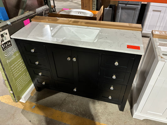 Brand New Style Selections Single Sink Bathroom Vanity with Backsplash