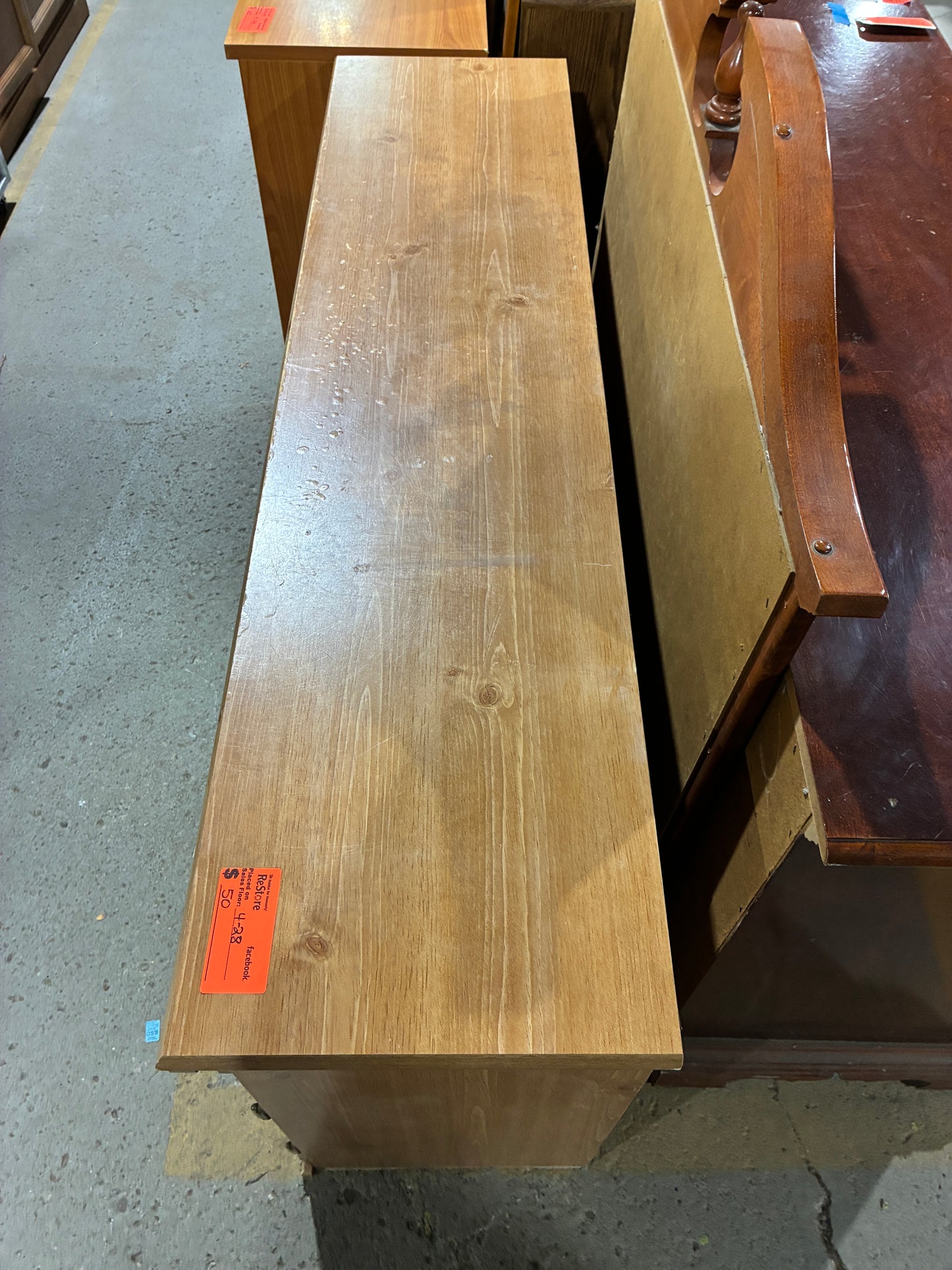 Wood Storage Cabinet with Drawers and Side Compartments