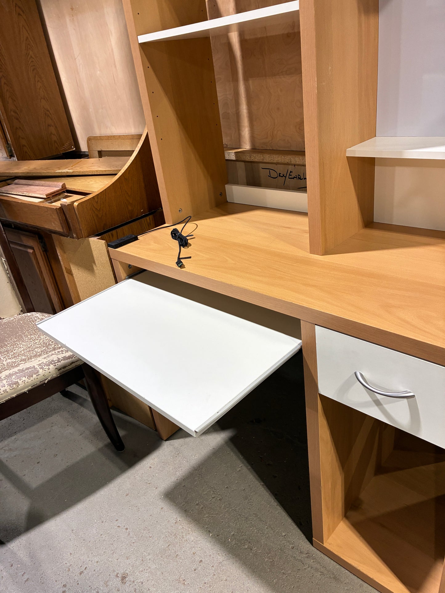 Computer Desk with Hutch and Storage Drawer