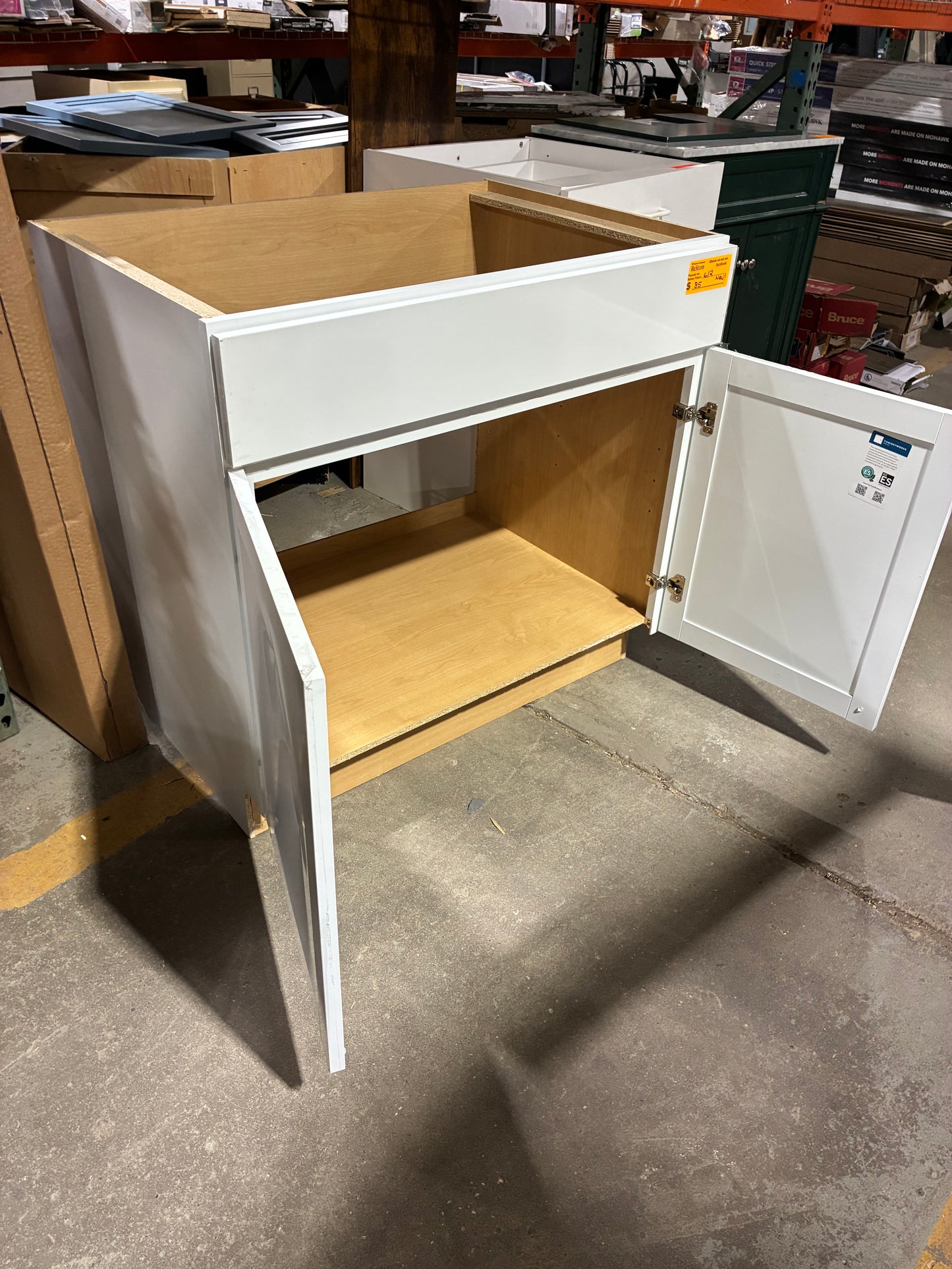 White Shaker Style Bathroom Vanity Cabinet