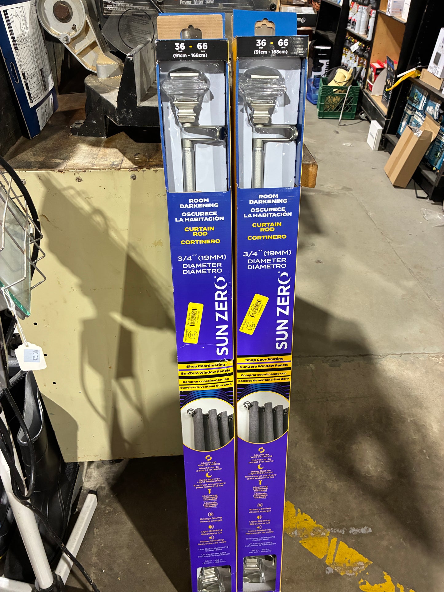 Sun Zero Room Darkening Curtain Rods $12 each