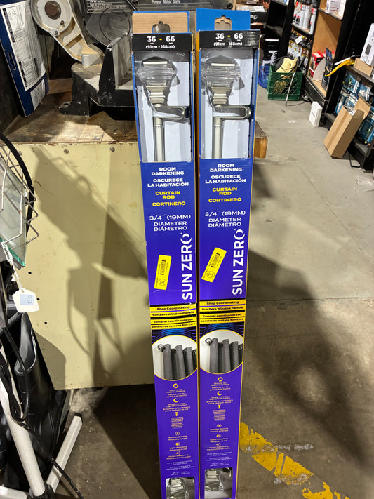 Sun Zero Room Darkening Curtain Rods $12 each