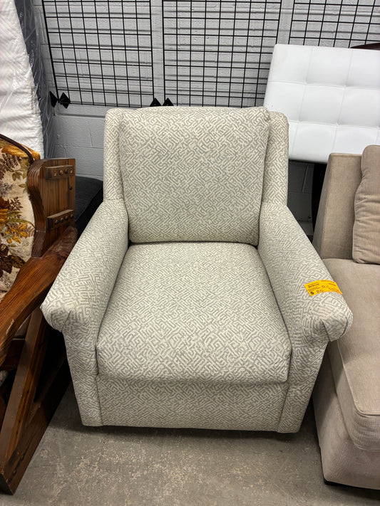 Swivel Upholstered Accent Chair with Patterned Fabric