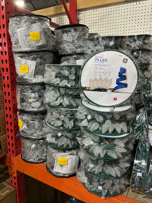 GE StayBright 75 LED C9 String Lights – Warm White