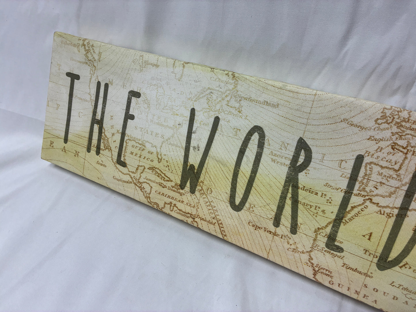 “The World Awaits” Canvas Wall Art (6” x 30”)