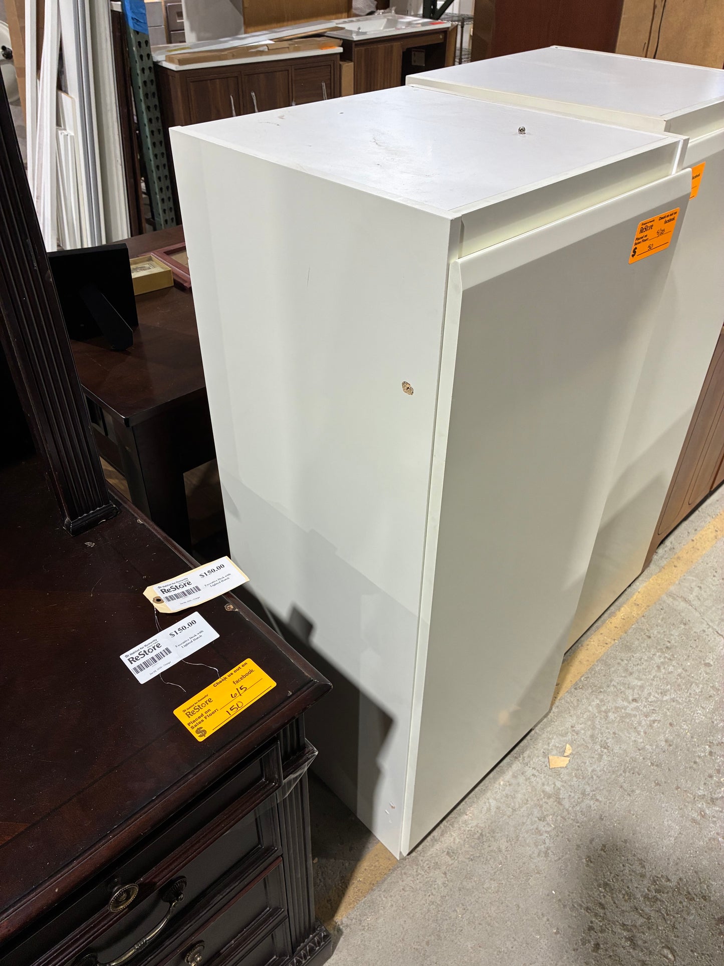 Modern White Storage Cabinet #2