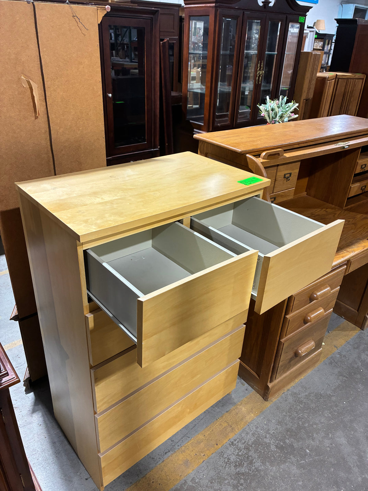 Modern Light Wood Six-Drawer Chest