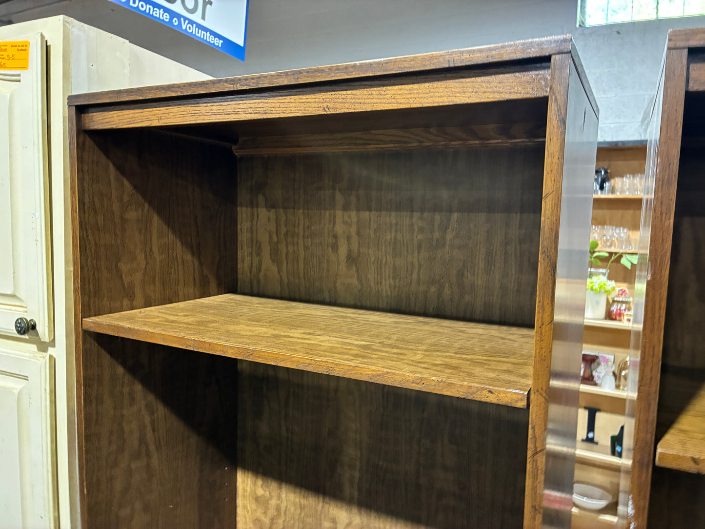 Tall Wood Bookcase Cabinet #1