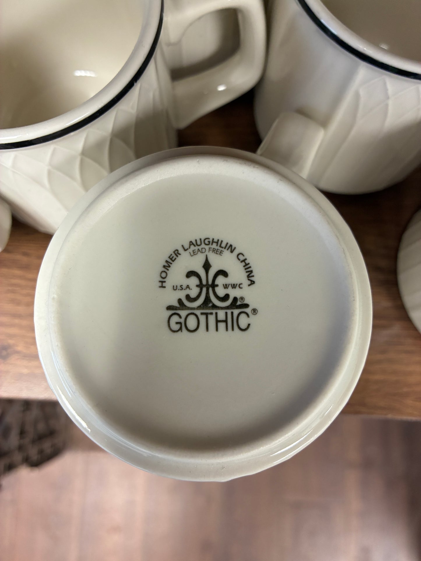 Homer Laughlin Gothic Coffee Mugs