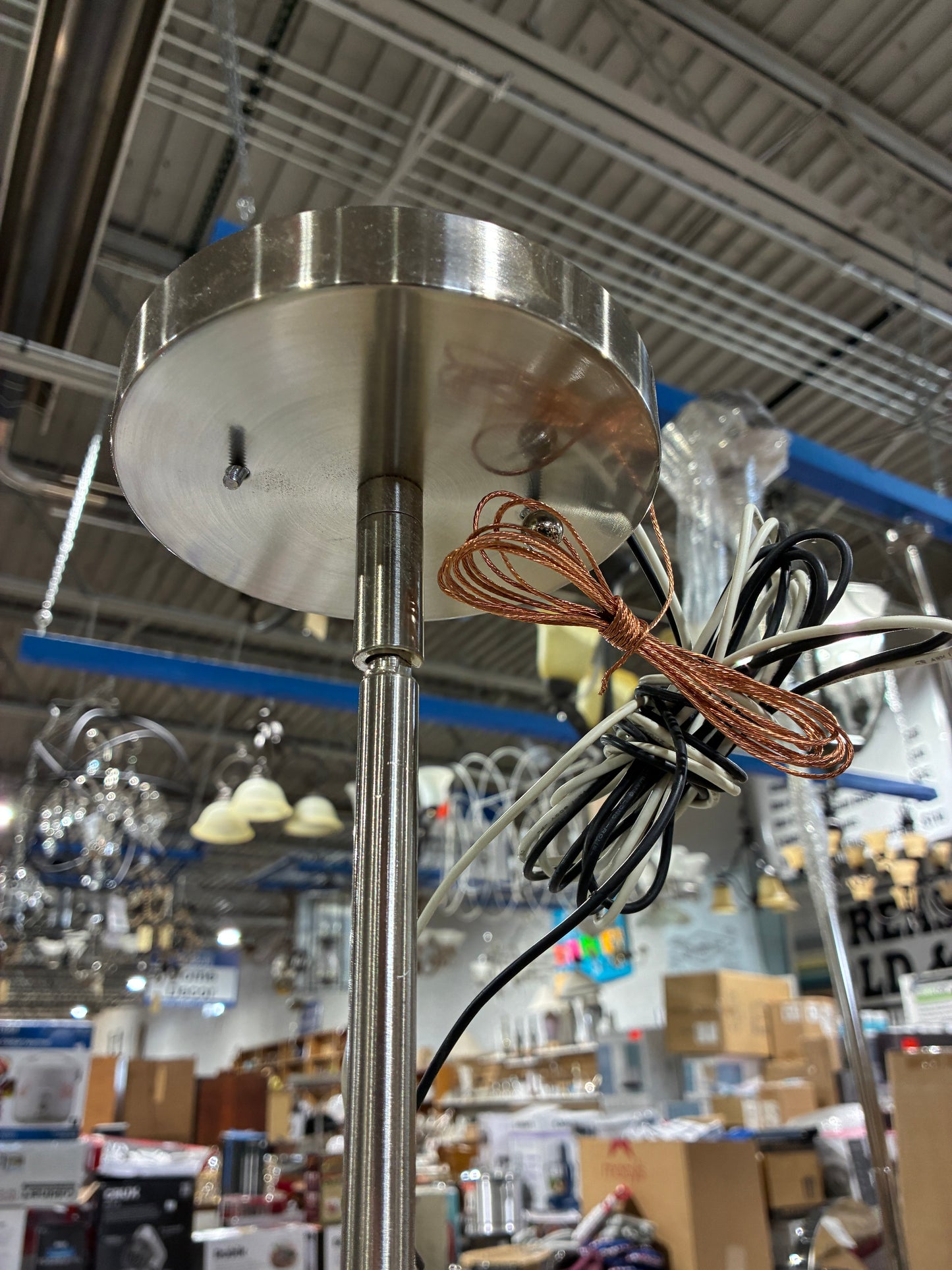 Quoizel Brushed Nickel Glass Globe Pendant Light