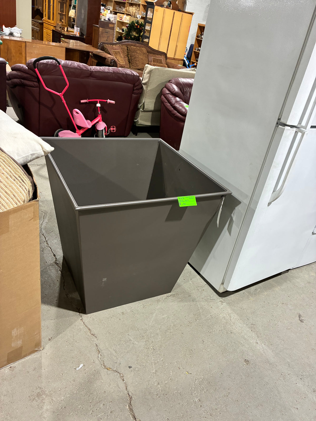 Arhaus Large Modern Tapered Outdoor Planter in Bronze Finish