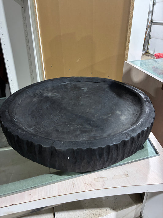 Surma Black Hand-Carved Decorative Bowl