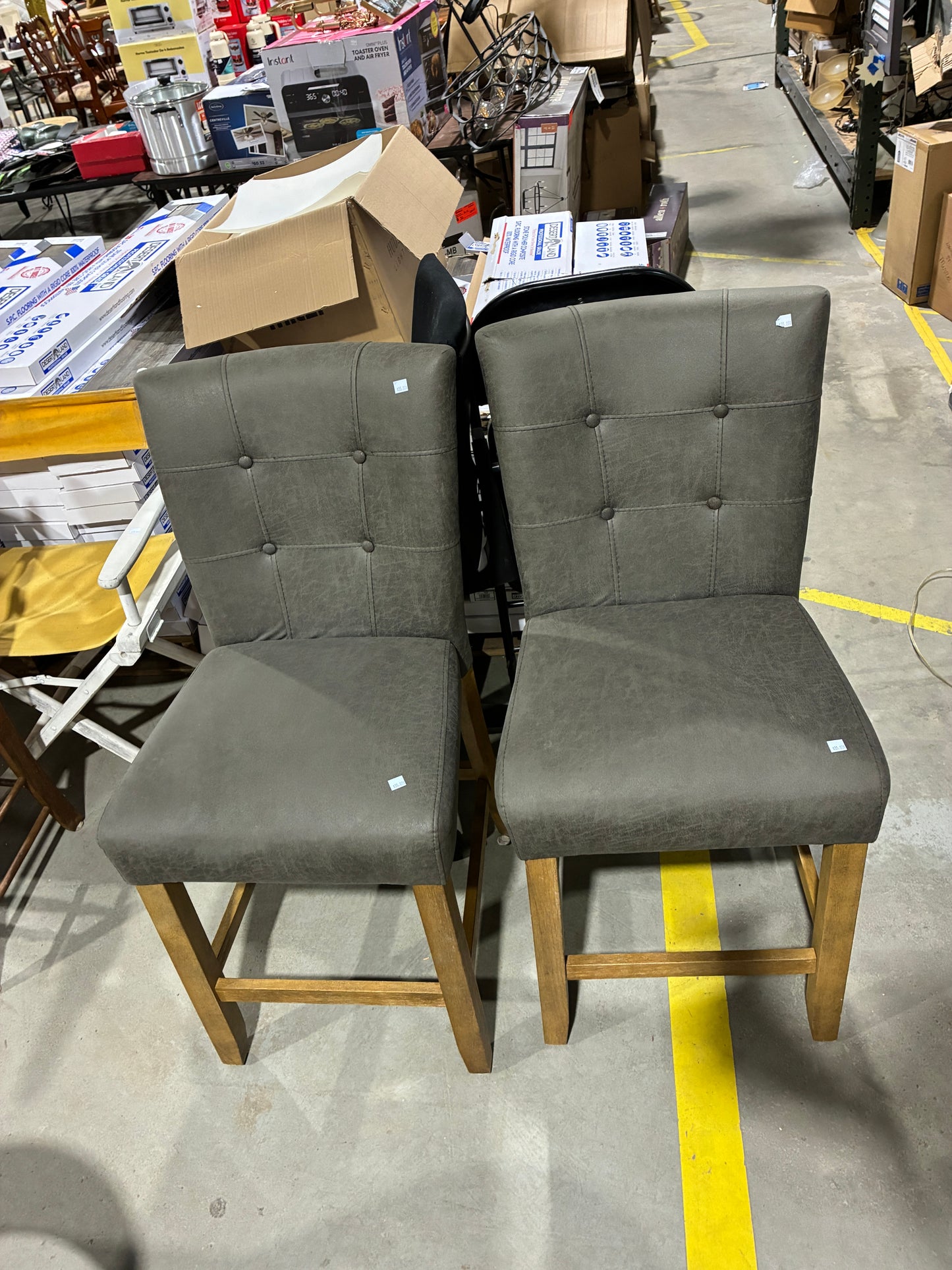 Upholstered Dining Chairs with Wood Legs