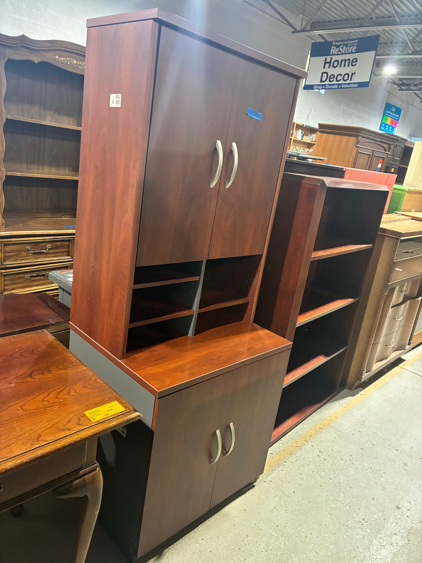 Executive Storage Cabinet with Hutch