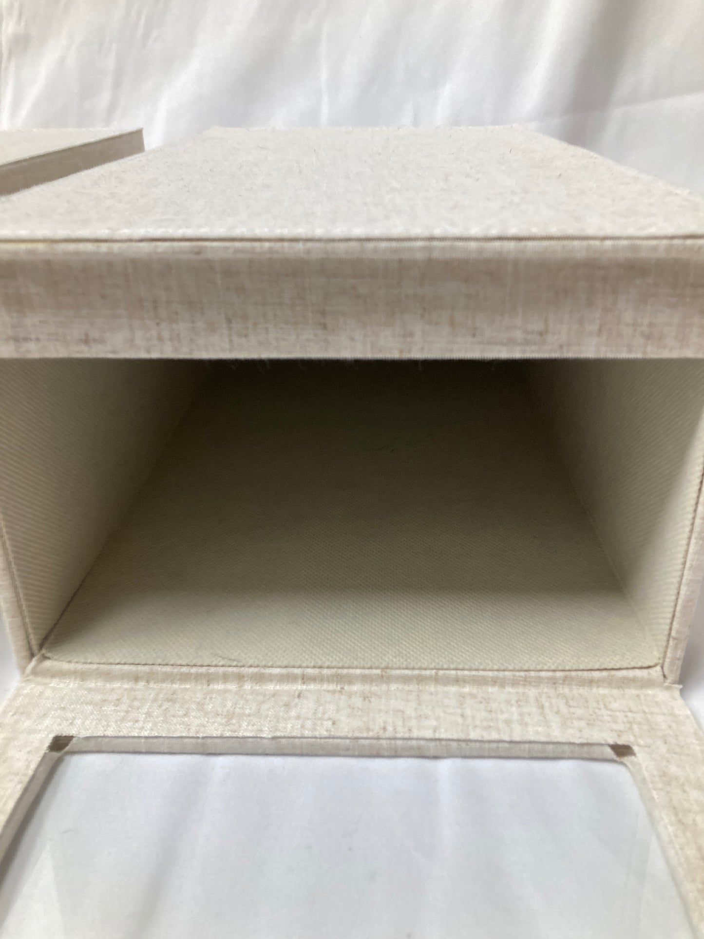 Set of Three Fabric Storage Boxes with Clear Front Panels
