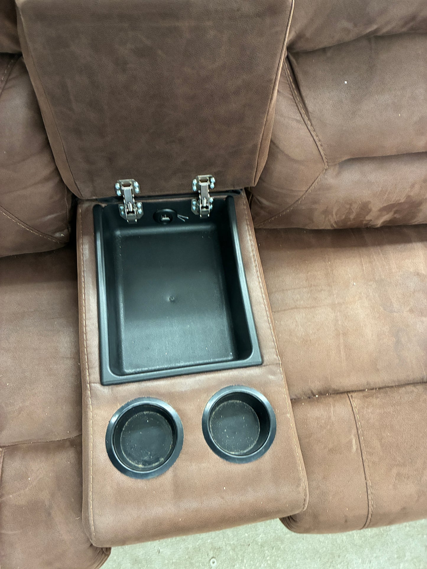 Dual Power Reclining Loveseat with USB Charging Ports