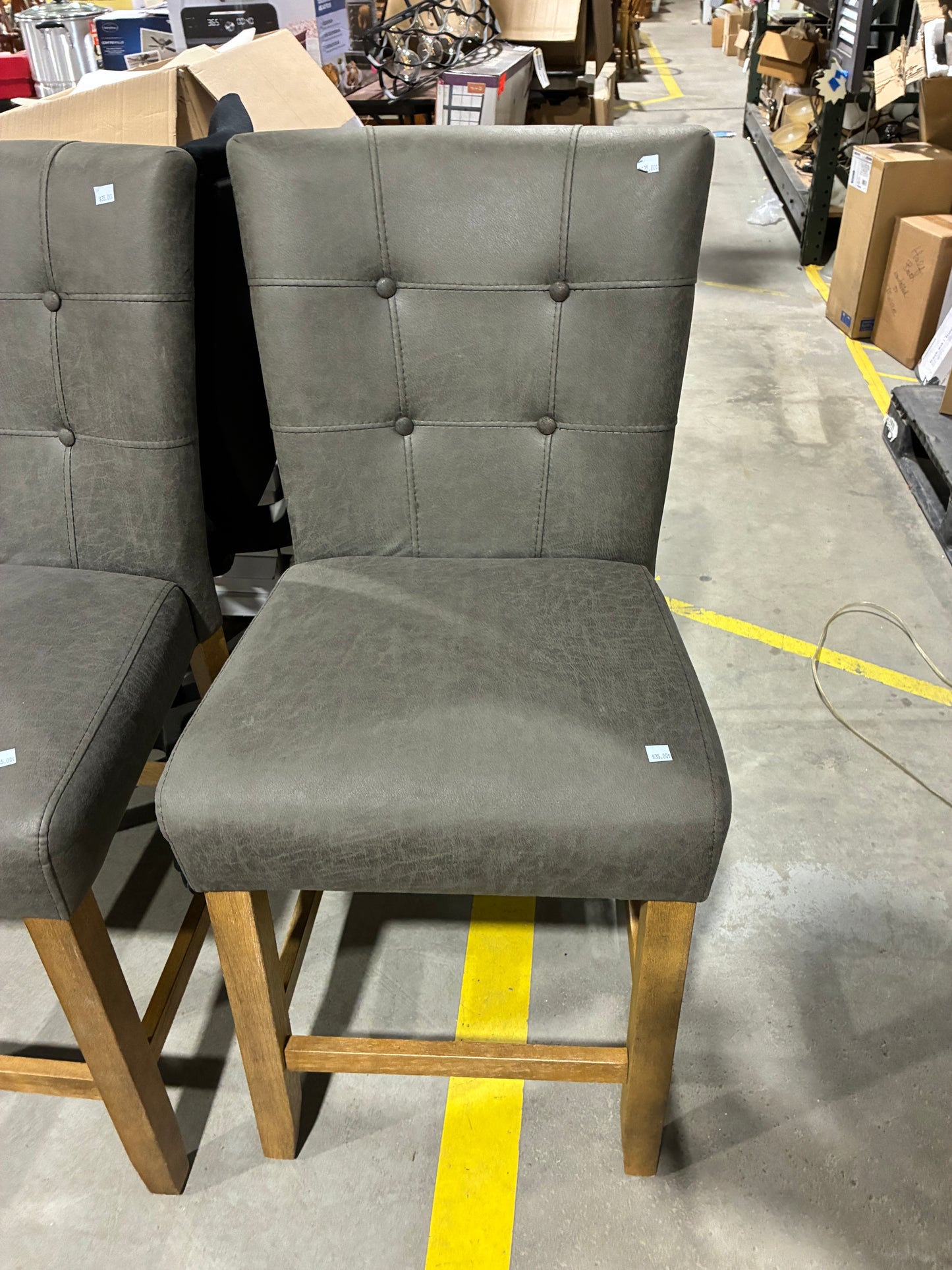 Upholstered Dining Chairs with Wood Legs