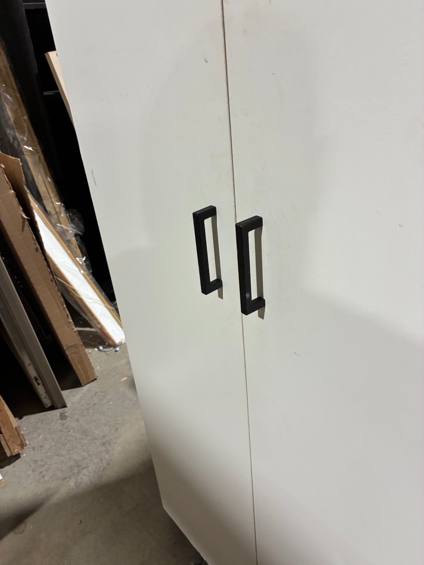 White Storage Cabinet with Adjustable Shelving