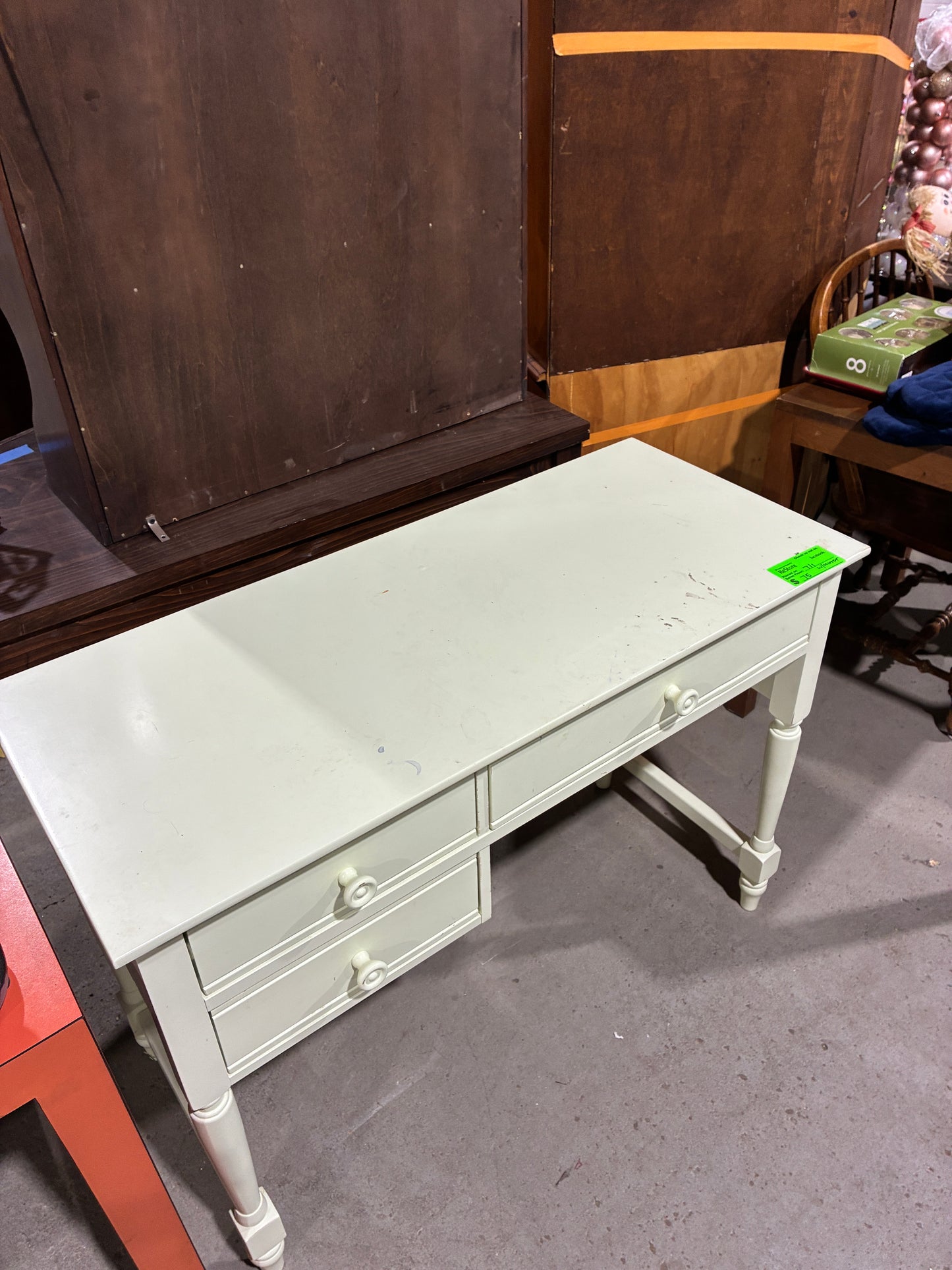 Pier 1 Imports White Vanity Table with Mirror
