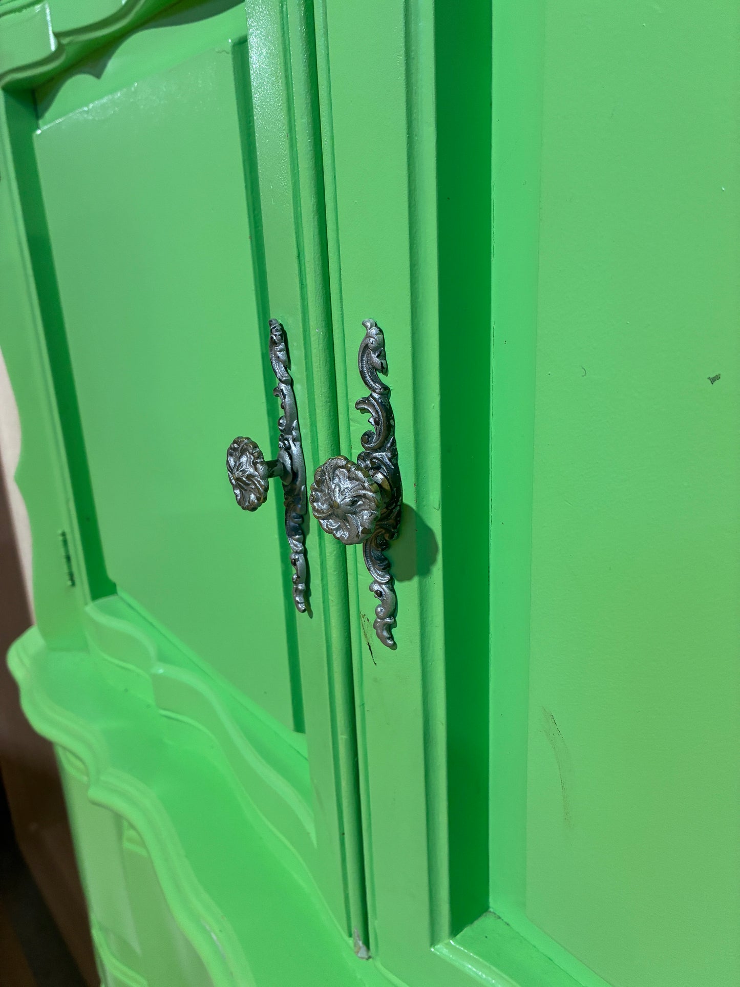 Vintage Lime Green Painted Gentleman's Chest