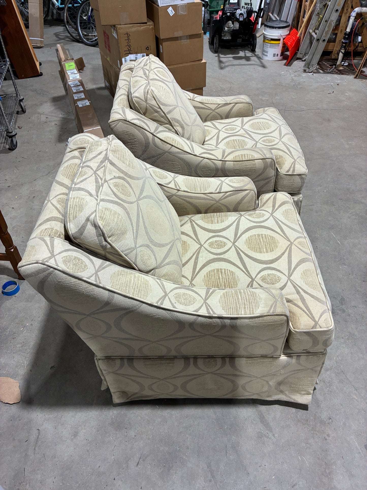 Patterned Upholstered Armchairs
