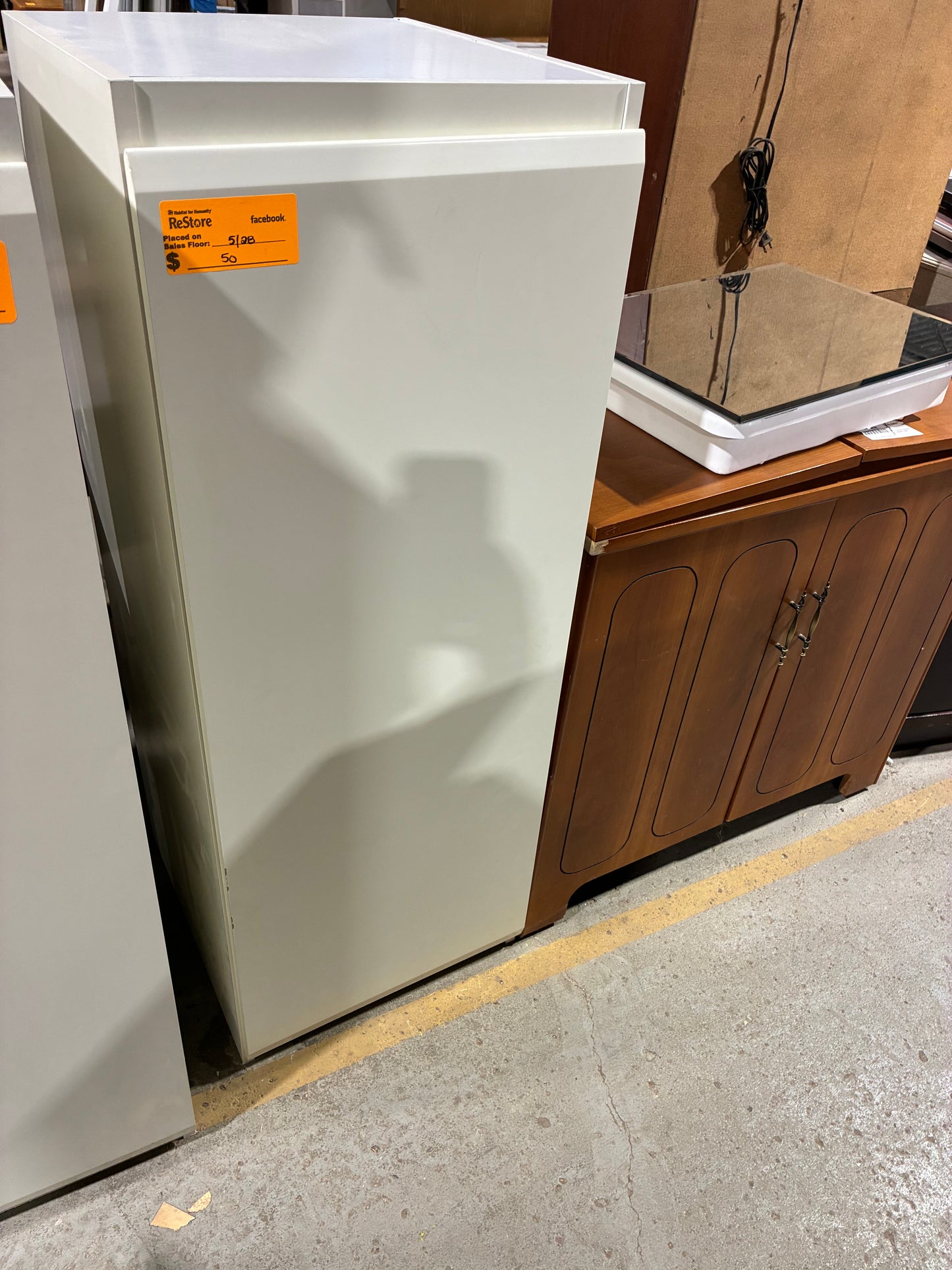 Modern White Storage Cabinet #1