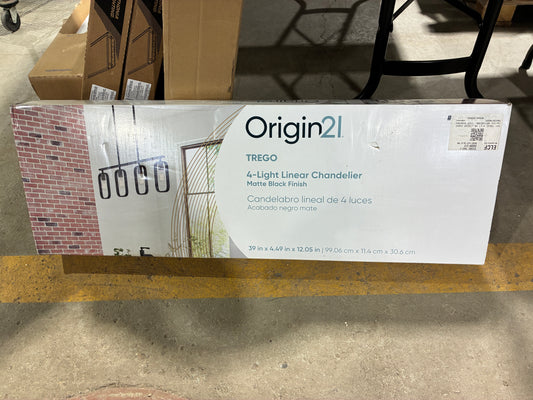 Origin21 Trego 4 Light Linear Chandelier Matte Black