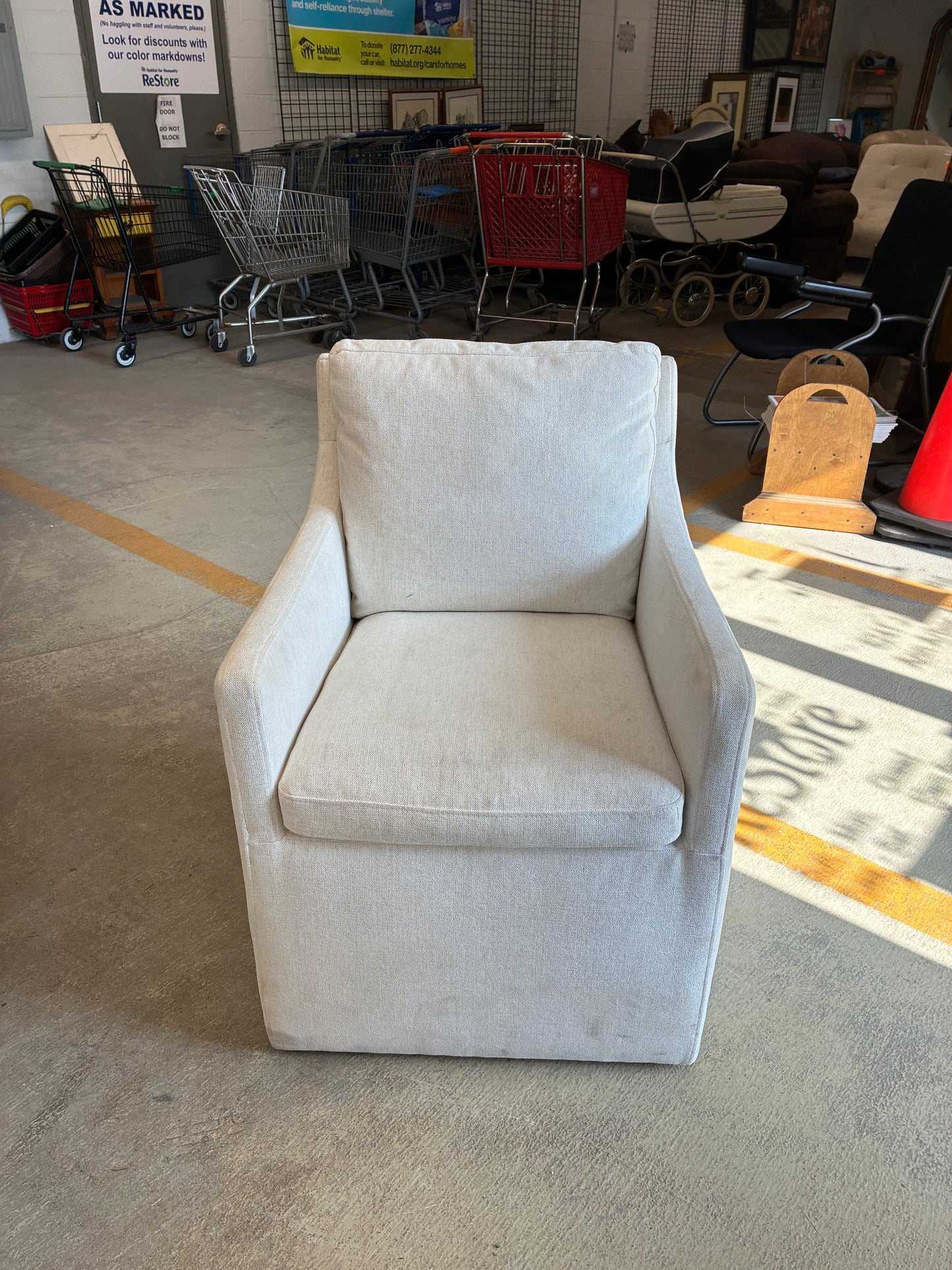 Arhaus Upholstered Swivel Accent Chair