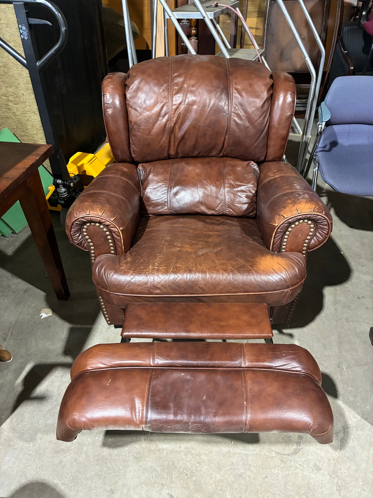 Lane Brown Leather Recliner Chair #1