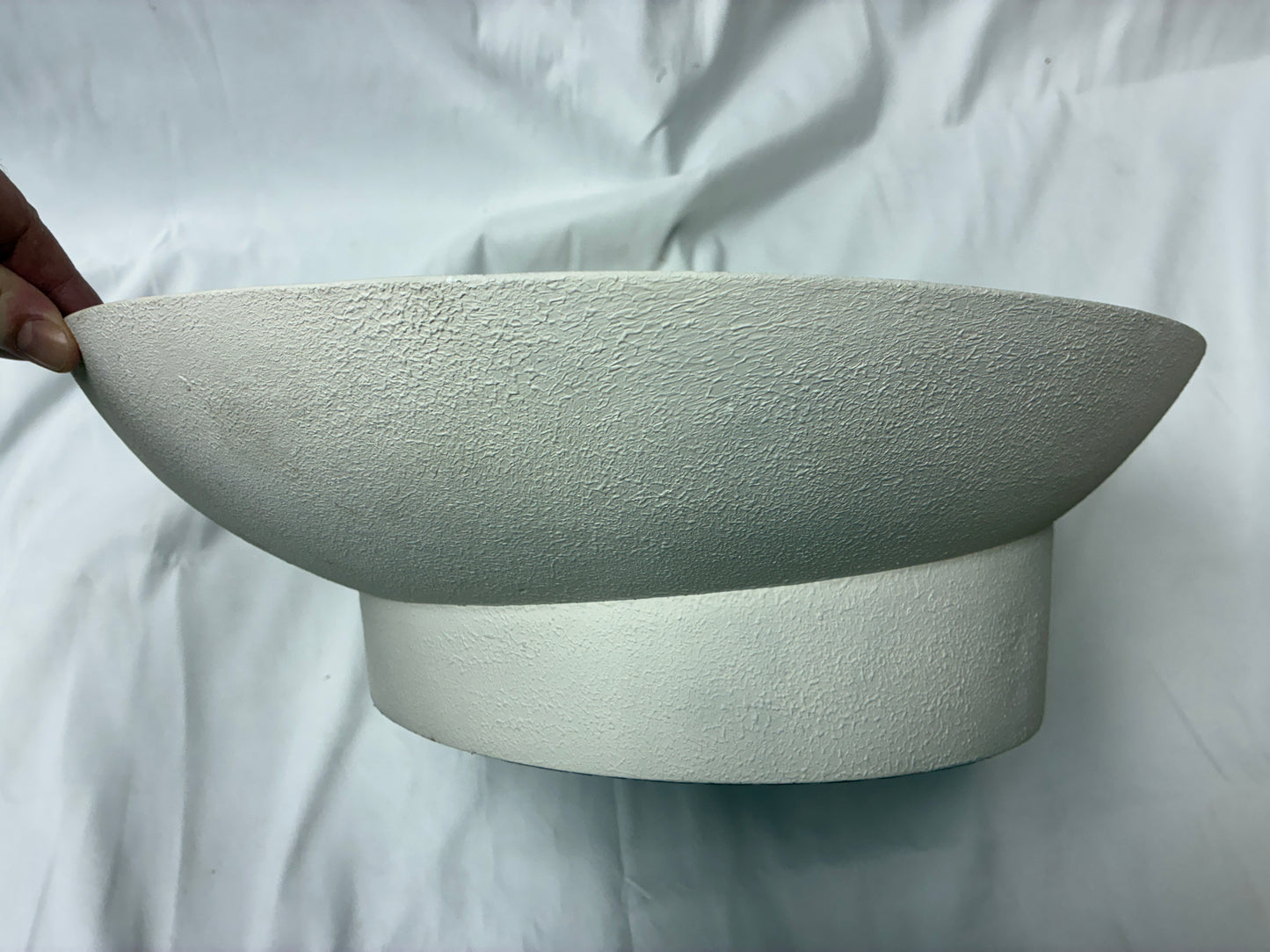 Arhaus Planes Footed Bowl – Textured White