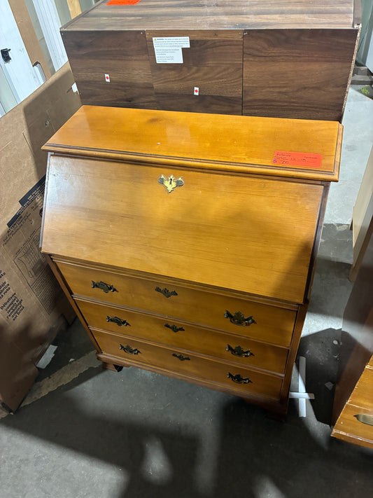 Wooden Drop Front Secretary Desk